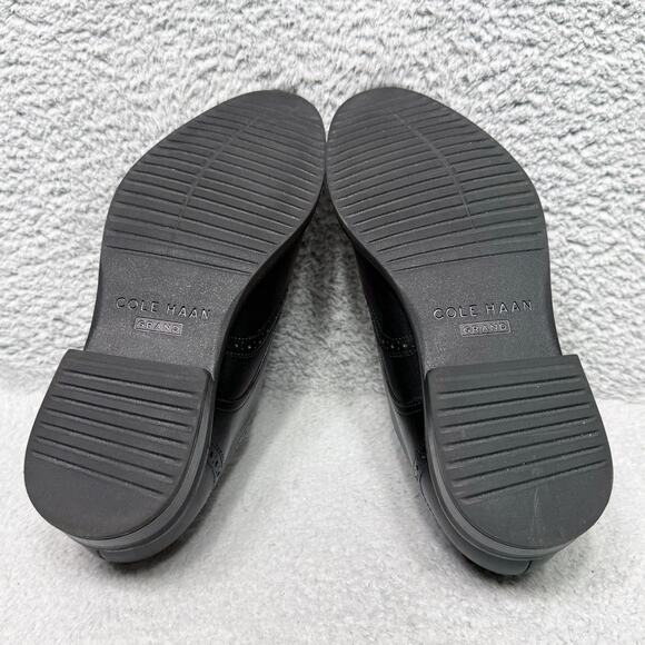 Cole Haan Grand+ Plus DRS Wingtip Mens Size 8.5 Oxford Dress Shoes Black Leather - Picture 8 of 9